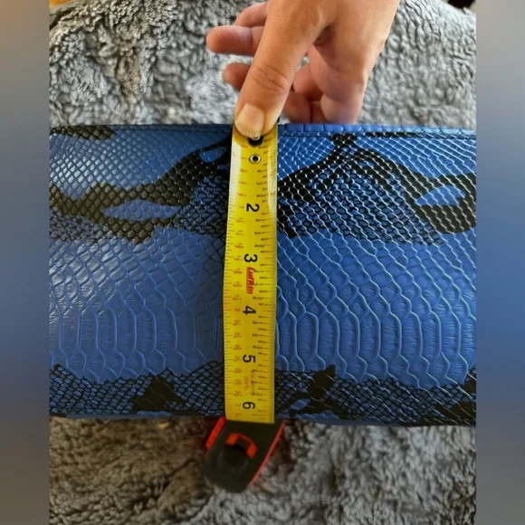 Furla Candy Bag Limited Edition, Blue And Black Snakeskin Print. - Picture 9 of 14